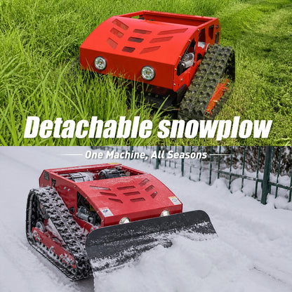 T224-55 Tracked Remote Control Mower with Detachable Snow Plow | 9HP, 45° Slope, 22" Cutting Width