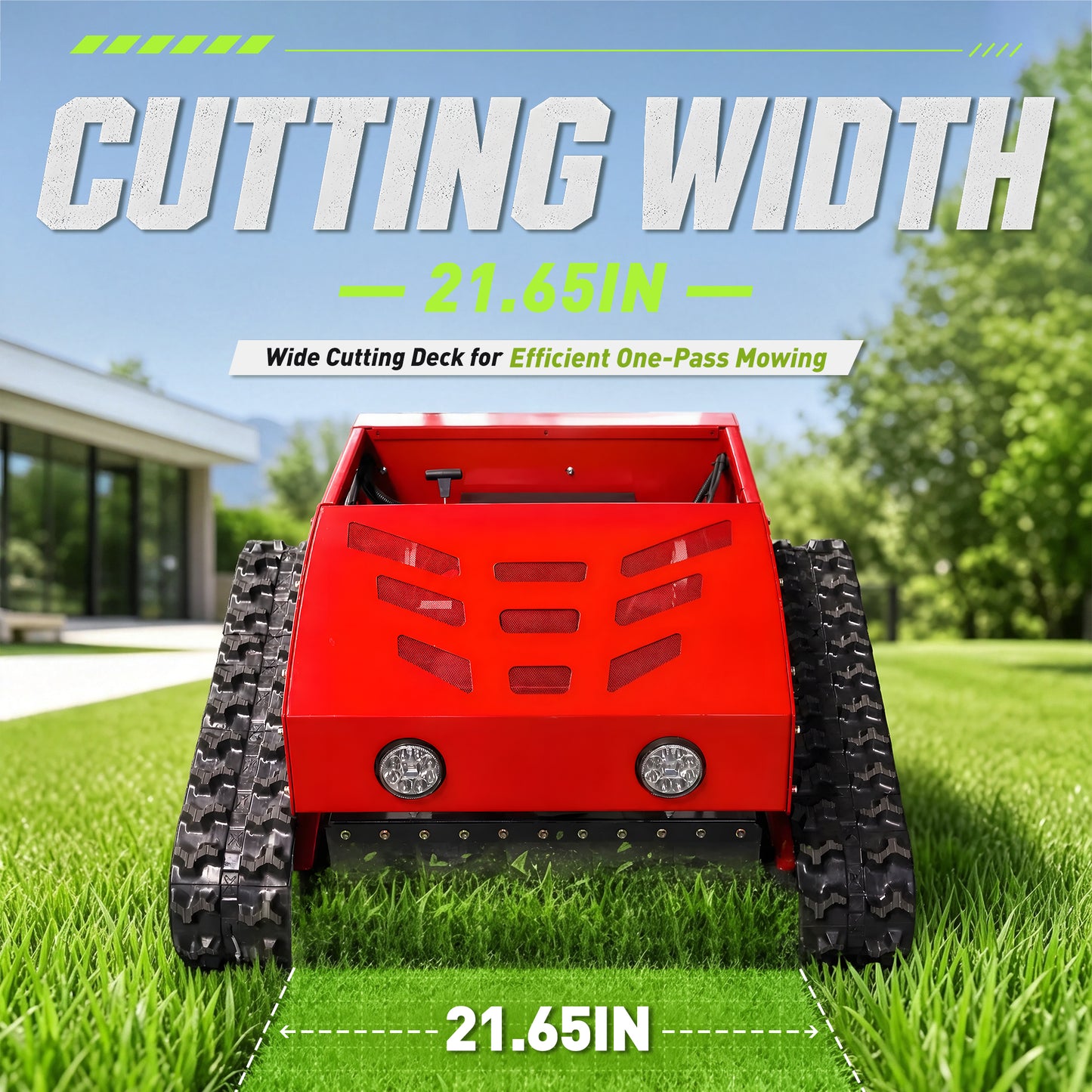 MDE224-55 Tracked Remote Mower | 9HP | 45° Slope | 22" Cutting Width