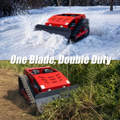 T224-55 Tracked Remote Control Mower with Detachable Snow Plow | 9HP, 45° Slope, 22" Cutting Width