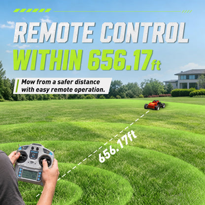 HW196-55 Remote Controlled Lawn Mower | 7.5HP 4WD | 22" Cutting Width