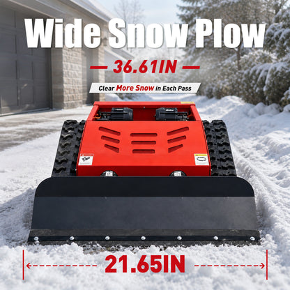 T224-55 Tracked Remote Control Mower with Detachable Snow Plow | 9HP, 45° Slope, 22" Cutting Width