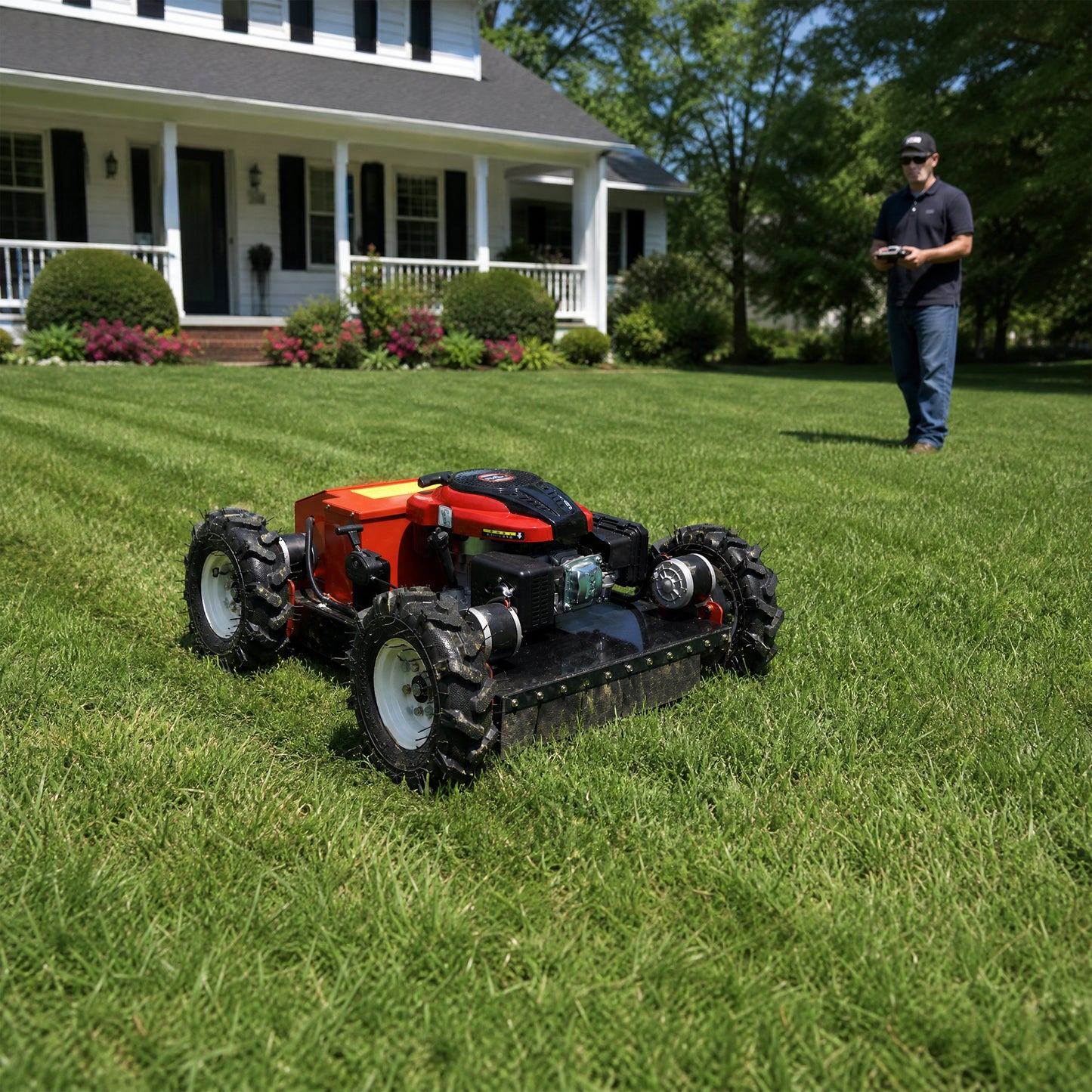 HW196-55 Remote Controlled Lawn Mower | 7.5HP 4WD | 22" Cutting Width